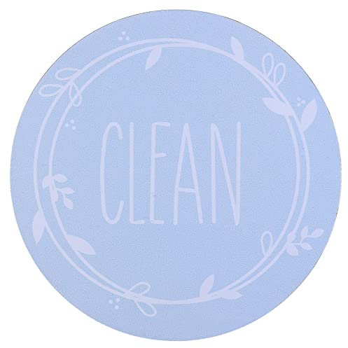 PATIKIL Dirty Clean Dishwasher Magnet, Round Dish Washer Refrigerator Kitchen Organization Clean Dirty Sign Magnet, Black, Blue