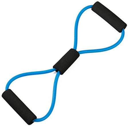 Brust-Abzieher Sport Yoga Fitness Bänder Zahnfleisch 8 Word Chest Expander Rope Workout Muscle Fitness Gummi Elastisches Band (Color : Blue)