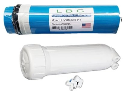 EBAYTV Aquariumfilter 600 GPD Umkehrosmose-Wasserfilter LBC 3012-600 Ro-Membranfilter Ro-System + Wasserfilter-Osmosegehäuse 1/4 Schnellverbindungen