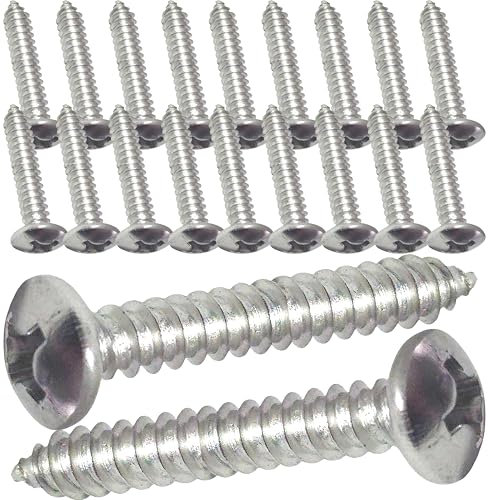 Viti autofilettanti Pozidriv da 5,5 mm x 32 mm, in acciaio inox di grado marino A4-316 (confezione da 20)