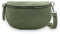 Wildleder Bauchtasche Damen Crossbody Bag Velours Gürteltasche Hüfttasche Bodybag Schultertasche Silberner Reißverschluss (Mintgrün)