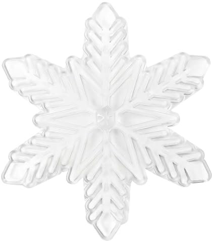 PEUTIER 12,7cm Tappetino per Snowboard, Stomp Pad Snowboard Trasparente a Forma di Fiocco di Neve 3D Accessori per Snowboard Adesivo Forte Antiscivolo Tappetino per Pedalata Modulare (Bianco)
