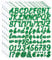 PATIKIL Alphabet Letters Numbers Stickers, 6 Sheets Self Adhesive Vinyl DIY Cursive Capital Decal Label for Mailbox Office Window Gift Box Scrapbook Decor, Dark Green