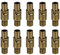 QUARKZMAN Lederkordel-Endkappe, 10 Stück 3mm Loch Leder Magnetverschlüsse, Kordel-Endkappen Verschlüsse Leder Kordel Schnalle für Schmuckherstellung DIY Zubehör Basteln, Bronze