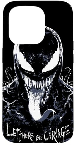 Marvel Venom: Let There Be Carnage Eddie Brock Black Case for iPhone 15 Pro