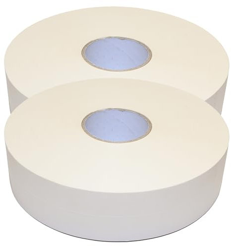 Papier Fugendeckstreifen Level+, Fugenband zum Verfugen von Gipskartonplatten im Trockenbau, 2 x 76m, Reissfest, Bewehrungsstreifen Breite 52mm