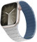 ZZDZZ Compatible avec Bracelet Apple Watch 49mm 46mm 45mm 44mm 42mm 41mm 40mm 38mm, Bracelet Silicone Magnétique pour iWatch Ultra 2 Série10 9 8 7 6 5 4 3 2 1 SE (38/40/41/42, Gris/Bleu)