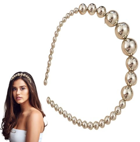 Glitzer Haarband Damen Haarreifen Mädchen - Faux Perle Haarband für Frauen Haarbänder Hochzeit Party Haarschmuck 1213