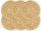 ARKEM Mantel Individual 6 Unidades Liso Redondo Yute Natural 38 cm salvamanteles imantado Bandeja Reyes Magos