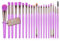 Pinceaux maquillages professionnel 40 pieces poils synthétiques de qualité pinceau anti cerne pinceaux maquillages yeux pinceau poudre pinceau maquillage (Lilas)