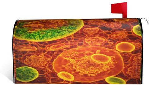 Adhärente eukaryontische Zellen, die durch einen Mikroskop-Druck gesehen werden, Briefkastenabdeckung, vielseitig, Garten, Outdoor, Hof, Dekoration, Briefkastenabdeckung mit Magnetstreifen