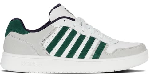 K-Swiss Court Palisades Herren Turnschuh, Rain Forest Wht Wht, 43 EU