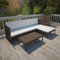 NIGISKAS Rattan Lounge-Set Braun | Gartensofa mit Hocker und Couchtisch für entspannte Stunden im Freien