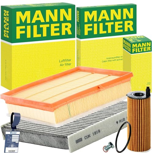 Mann Inspektionspaket | CUK1919 (LAK490)+C26010+HU6004X+866.370.011+MN1801 passend für Avensis T27 1.6+2.0 D-4D 112+143 Ps