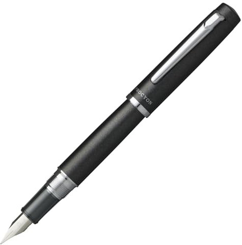 PLATINUM Procyon PNS5000-1 Fountain Pen/Nib Sizes: Medium - M/Colour: Shadow Mica Black/Black/Handmade/with Gift Box/Fountain Pen, Pack of 1