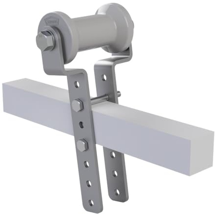 SUPROD Polyurethan Kielrolle mit Halter H höhenverstellbar Bootstrailer Sliphilfe Spulenform verzinkt 125/50 mm
