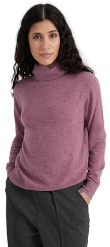 Style & Republic Pull à col roulé 100 % cachemire pour femme, coupe ajustée, élégant pull en tricot cachemire de qualité supérieure pour l'automne et l'hiver, Rose pâle, S