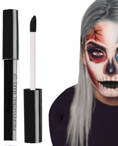 Halloween-Lippenstift – weiße Gothic-Lippenstifte, weiße flüssige Lippenstifte | Pigmentierter Lipgloss für ein sehr gruseliges Make-up, Halloween-Kostümzubehör für Musikfestivals, Meetings
