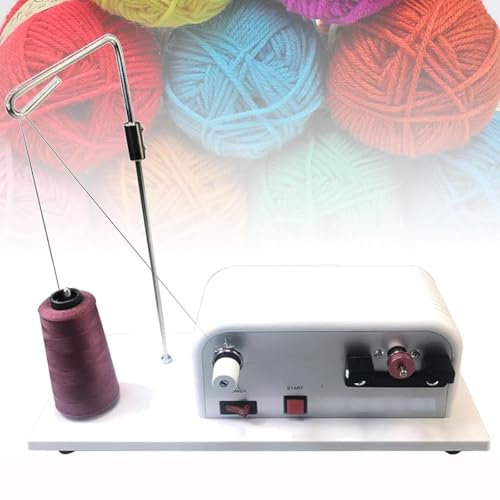 QYOEGSQ Electric Wool Yarn Ball Winder,Knitting Roller Twine Dispenser With Thread Guide Spool Stand,Electric Bobbin Winder Thread Sewing Machine,Embroidery Floss Organizer, Thread Core Threader