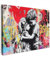 MuchoWow© Bilder 70x50 cm Wohnzimmer Deko Modern Wandbild Kunstdruck auf Leinwand Bild Schlafzimmer über Bett Room Decor Geschenke Graffiti - Schwarz und Weiß - Straßenkunst