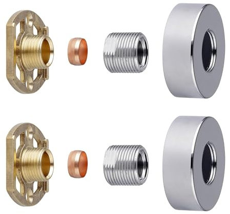 YOOZENA Shower Mixer Set,Thermostatic Shower Mixer Bar Valve Fixing Kit, Chrome