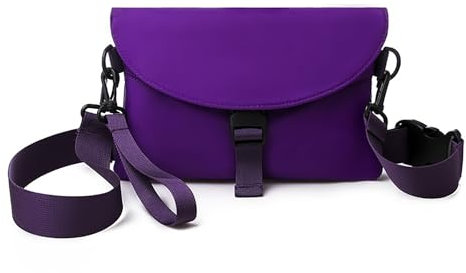 Greabuy Schultertaschen, Handtaschen für Damen, praktische Herren-Brusttasche, wasserabweisend, Crossbody-Taschen zum Wandern und Reisen, Einkaufstasche für Damen, violett