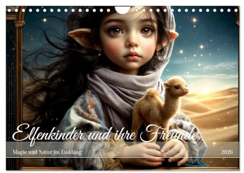 Elfenkinder und ihre Freunde - Magie und Natur im Einklang (Wandkalender 2026 DIN A4 quer), CALVENDO Monatskalender: Kleine Naturgeister und ihre Verbündeten (CALVENDO Menschen)