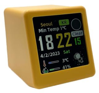 Pesfehhy Station Météo Tactile Intelligente WiFi Bureau Réveil Analogique Numérique Album Cadre Photo Mini Horloges de Bureau Maison