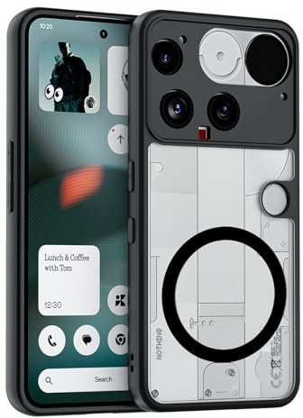 TIANYUE Case for Nothing Phone (3), Ultra Slim PC+soft TPU frame Cover With magnetic ring, support wireless charging Case for Nothing Phone (3)-transparent
