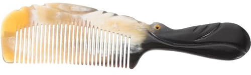 TOMETURE Ox Horn Kamm mit Glatter Oberfläche Handgefertigter Massagekamm für Kopfhautmassage und Haarversorgung Zufällige Farbe