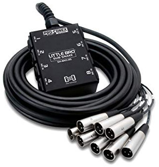 Hosa Cable Pro Conex Little Bro Sub Audio Snake 50' Noir