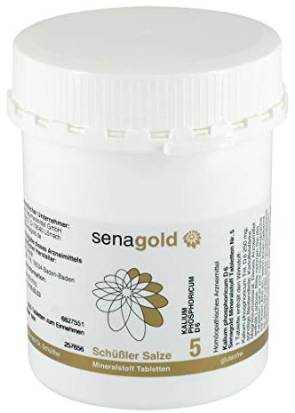 Senagold Schuessler Salz Nr. 5 Tabletten | Kalium phosphoricum D6 | glutenfrei (1000 Stück (1er Pack))