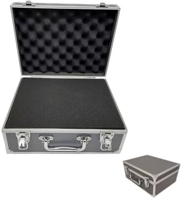 ROC Cases A009 Small Grey Protective Durable Flight Case Storage Box with Removable Foam Block Insert A009 Case Photography Engineer Case L 310mm x W 240 mm x H 130mm