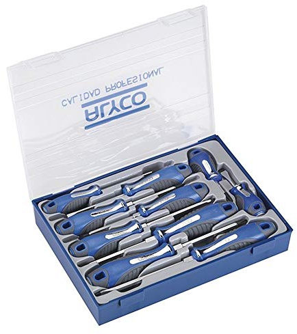 Alyco - Juego de 10 Destornilladores, en Caja de Plástico - 119090