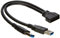 DeLock 83910 Adapter [2X Stecker A 3.0-1x USB 3.2 Gen 1 Stec, Schwarz