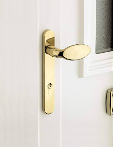Mila Sprung Lever Pad 92pz Door Handle 211mm Screw Fix Polish Gold