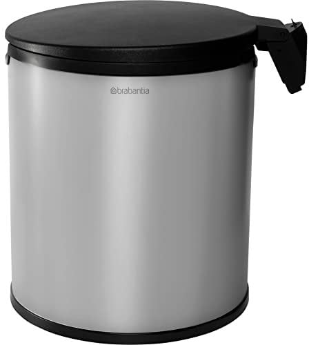 Brabantia Built-In - Cubo de Basura, 15L, Cubo Interior de plástico extraíble, Acero Reluciente