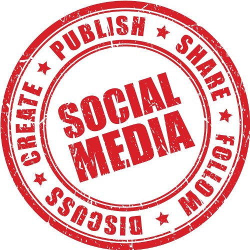 Social Media Red Publish Grunge Stamp Hochwertigen Auto-Autoaufkleber 12 x 12 cm