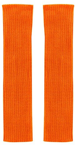 Bodhi2000® Damen Winter-Beinstulpen, kniehoch, gestrickt, Stiefelstulpen, Orange