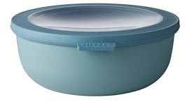 Mepal - Multi Bowl Cirqula Round - Vorratsdose mit Deckel - Geeignet als Luftdichte Aufbewahrungsbox für den Kühlschrank, Mikrowellengeschirr & als Frischhaltedosen - 1250 ml - Nordic Green