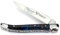 Laguiole en Aubrac Laguiole Taschenmesser 10 cm Modell - Griff Mini-Tannenzapfen in Acryl blau - Backen und Klinge glänzend