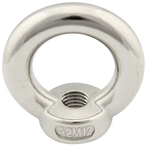 Ringmuttern (gegossen und poliert) - M12 - (4 Stück) - ähnl. DIN 582 - aus rostfreiem Edelstahl A2 (V2A) - Ösenmuttern SC582 | SC-Normteile®