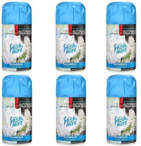 Fresh & More Lufterfrischer Nachfüller (6er Pack) 250ml, Weichspüler