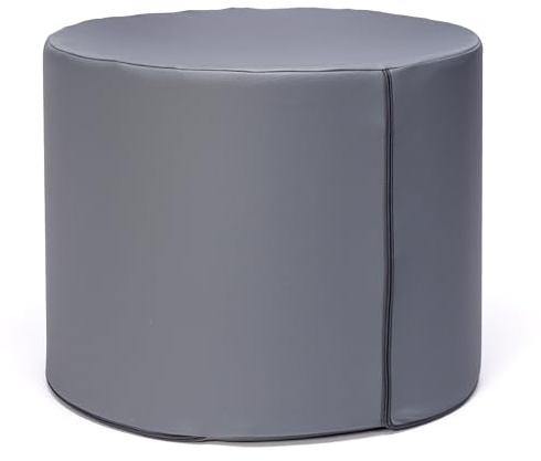 Ecopuf Pouf Hocker Roller - Gepolstert Sitzhocker aus Kunstleder - Ultraleicht - Abnehmbaren Bezug