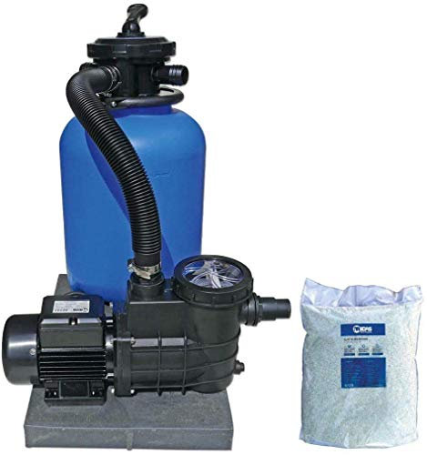 Well2wellness Filtre à sable pour piscine 400 pour Aufstellbecken et piscines jusqu'à 50 m 3 Plus 1 x 20 kg Verre de filtre 0,5 à 1,0 mm