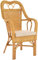 Krines Home Wintergarten Sessel Harry Armlehnsessel mit hoher Rückenlehne Rattansessel Wintergartensessel (Honig-Gelb)
