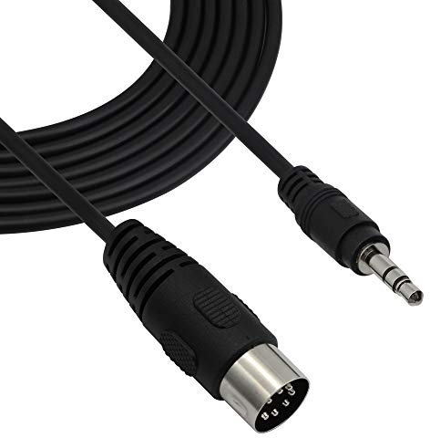 Cable DIN de 7 pines, Midi macho a macho de 3,5 mm, cable adaptador de audio para sistemas estéreo Bang & Olufsen B&O, Naim, Quad (10 pies)