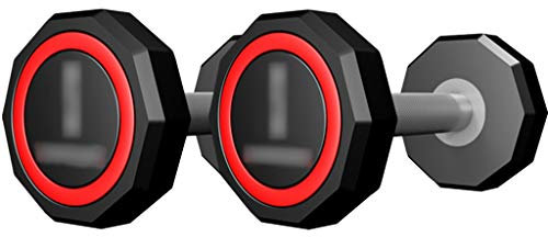 YHRJ Hanteln Fitnessstudio Gewidmet Hanteln Ausüben,Feste Eisenhanteln Für Die Heimfitness,Multifunktionales Fitnessgerät,10-Winkel-Design (Color : Black, Size : 25kg*2)