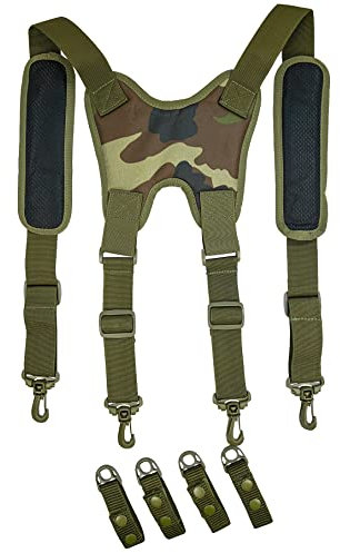Melo Tough Taktische Harness Taktische Hosenträger 1,5 Zoll Polizei Hosenträger für Duty Gürtel…, Taktische Hosenträger in Camouflage-Farben, L