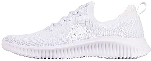 Kappa Unisex Abiola Sneaker, White Silver, 41 EU